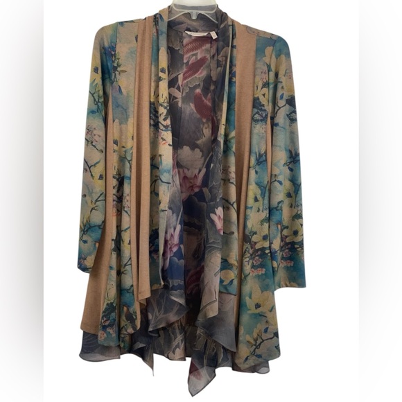 Soft Surroundings Tea Garden Topper blouse. Size medium. GUC - Picture 6 of 12